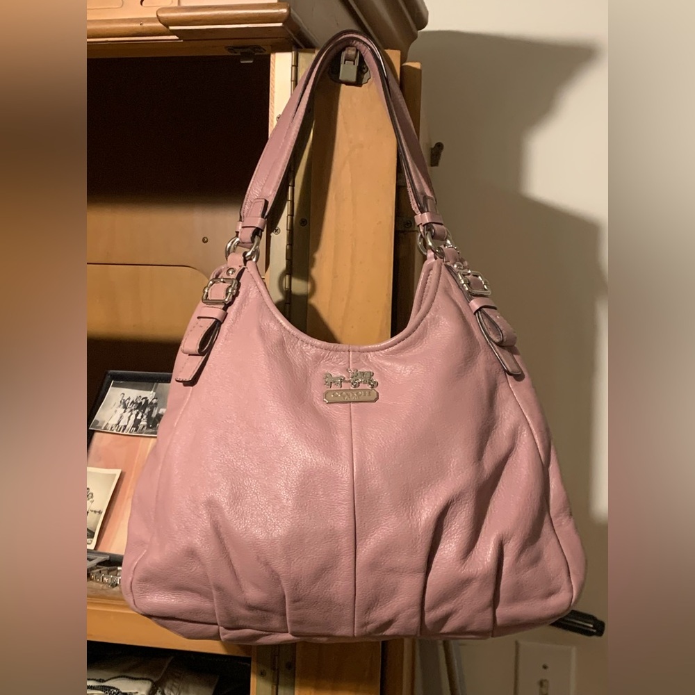 Coach Dusty Pink Leather Shoulder Bag